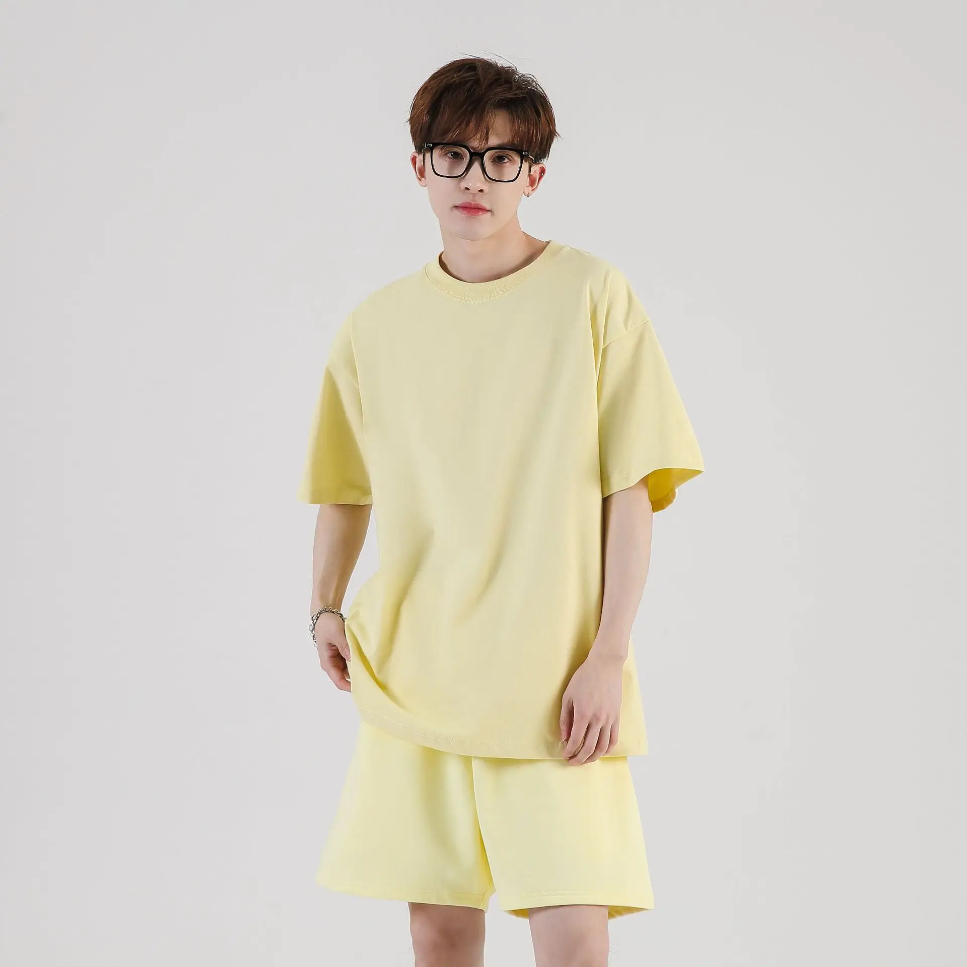 245g Heavy Cotton Short Sleeve T-Shirt Coral - Image 17