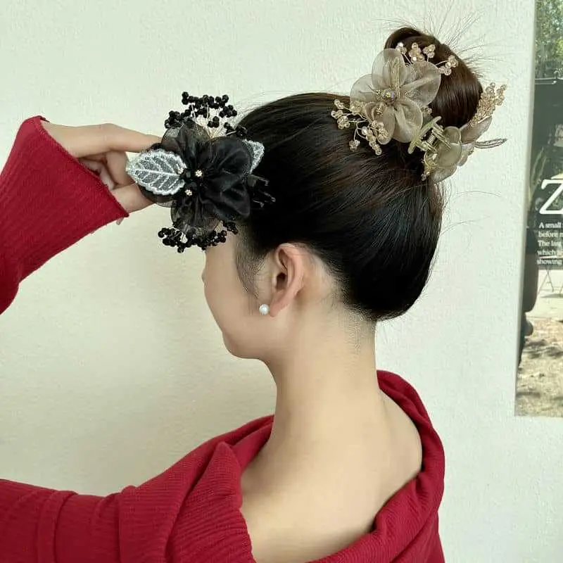 Black & Gold Hair Accessories for Women - Image 4
