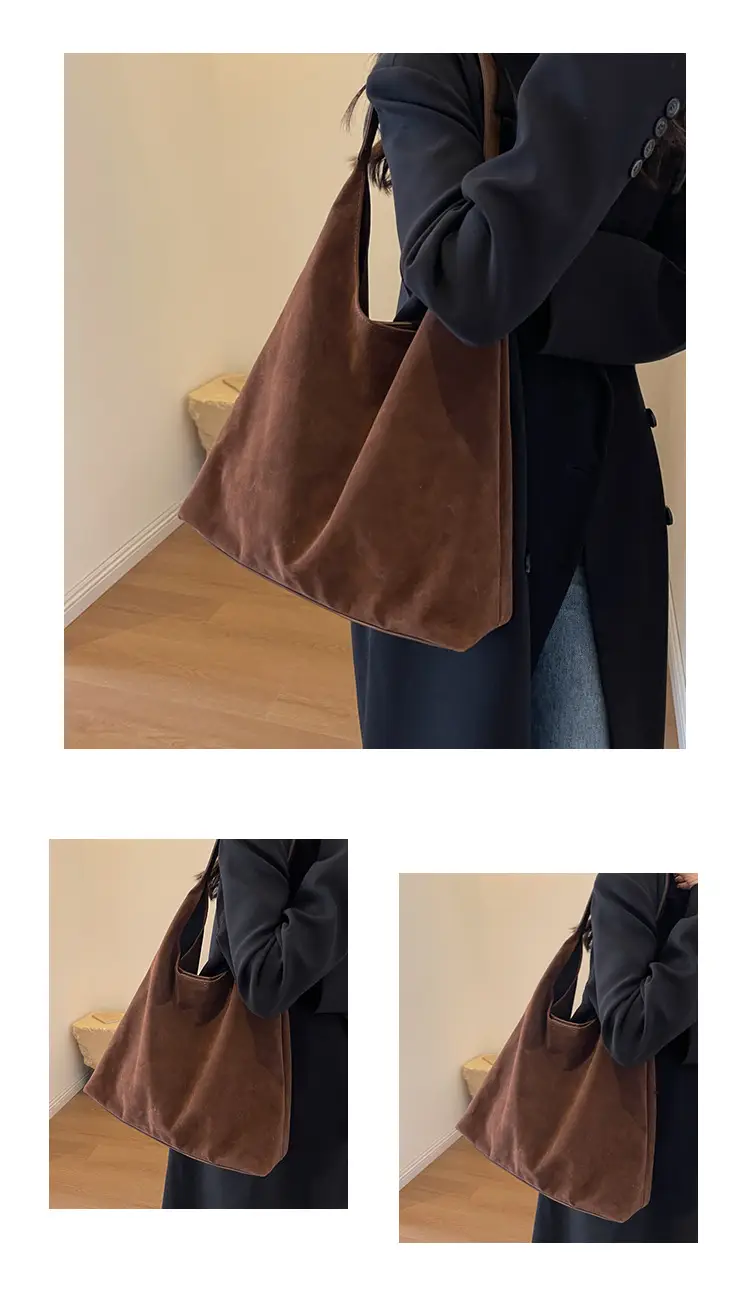 Black Retro Frosted Shoulder Bag for Women 2023 — feature 10