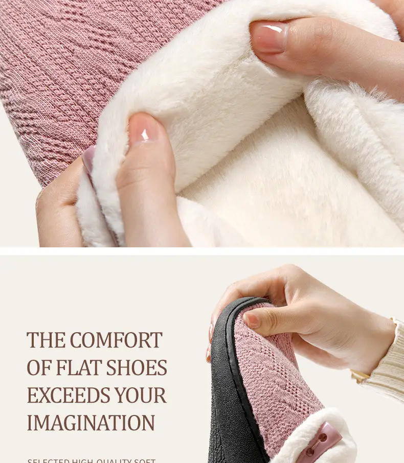 Cross-Border Foreign Trade Wholesale Furry Slippers, Home Indoor Non-Slip Thick-Soled Slippers, Flat-Soled Men's Warm Cotton Slippers — feature 7