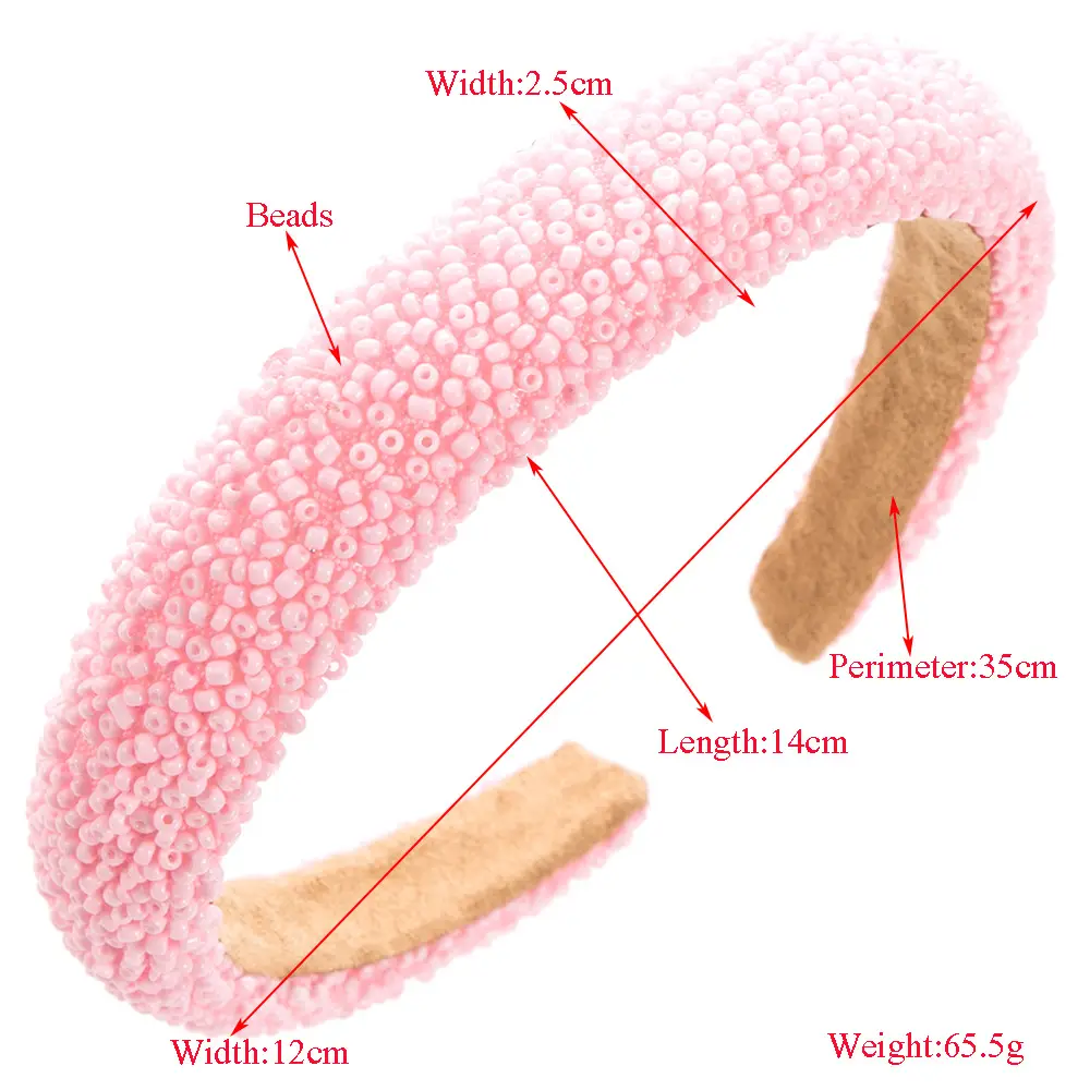 Sponge Beaded Hair Band for Women - Image 6
