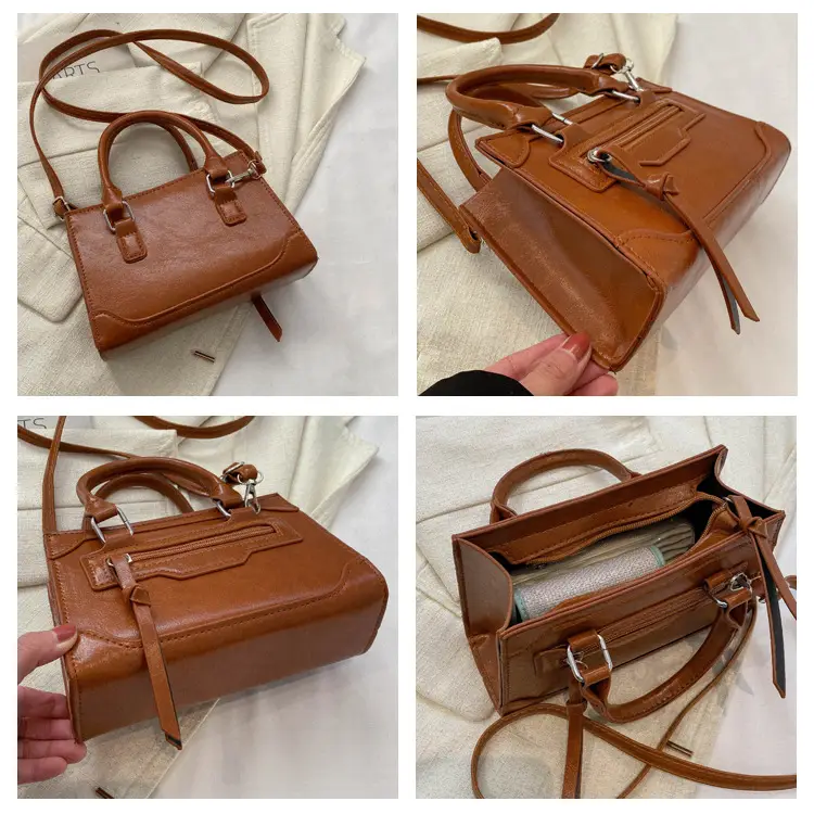 British Style Women's Shoulder Crossbody Bag 2023 New Stitching — feature 9