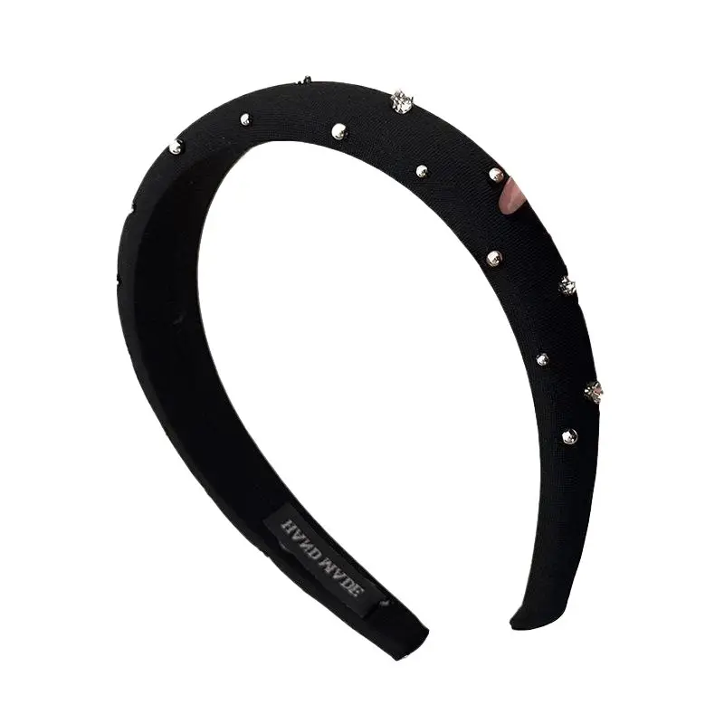 Black Rhinestone Skull Top Headband for Women - Image 7