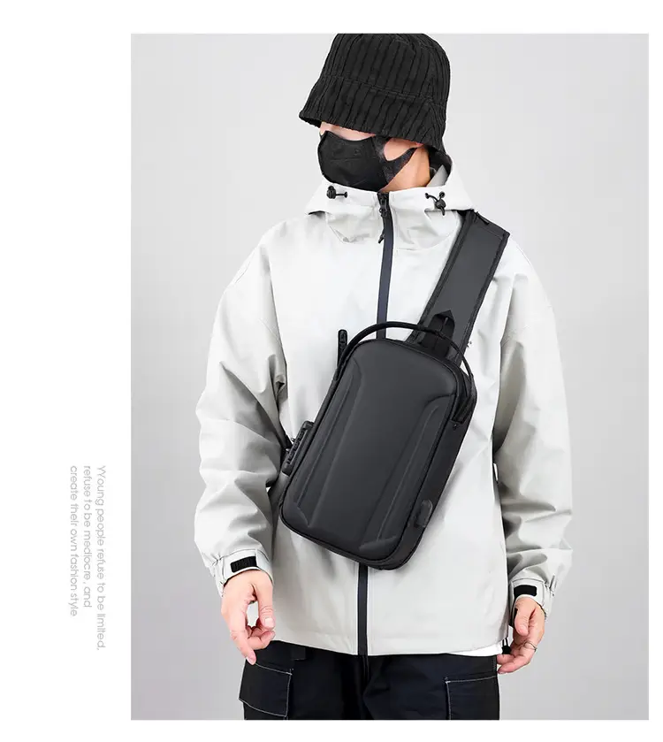 Men Waterproof Crossbody Bag with Multiple Compartments — feature 27