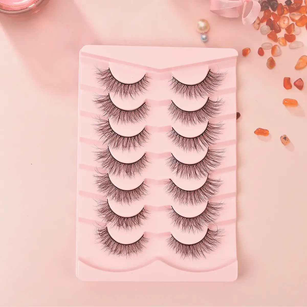 7 Pairs of Natural Fluffy Eyelashes for Flawless Eyes - Image 3