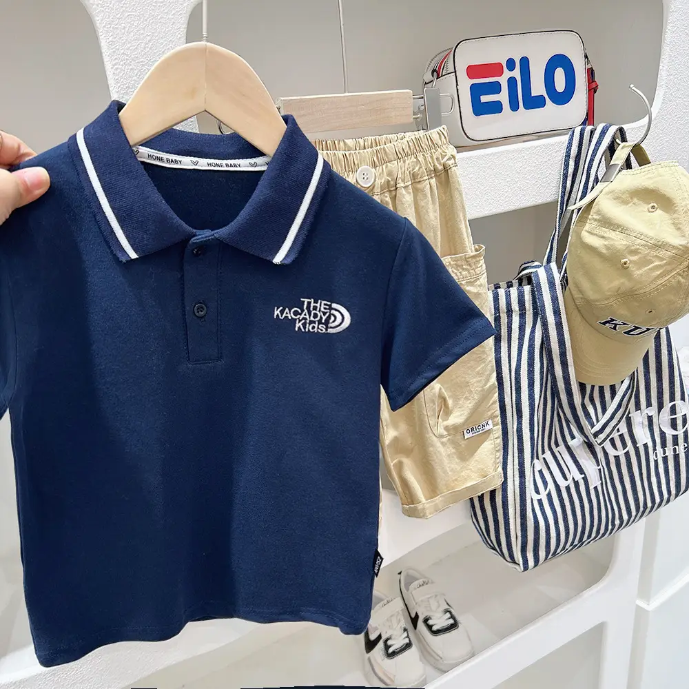 Boys White Polo Shirt Medium Big Summer Wear — feature 4