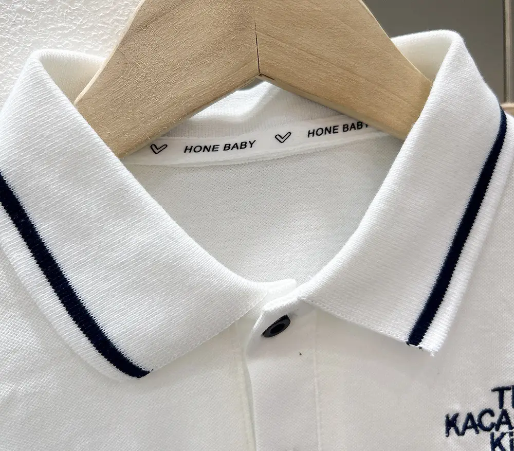 Boys White Polo Shirt Medium Big Summer Wear — feature 6