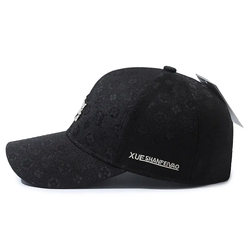 Men's Light Gray Logo Baseball Cap with Embroidered Design