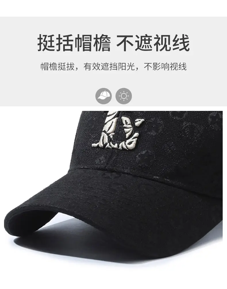 Men's Light Gray Logo Baseball Cap with Embroidered Design — feature 2