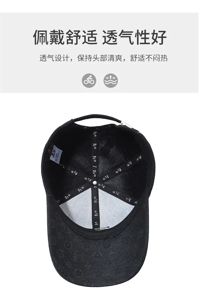 Men's Light Gray Logo Baseball Cap with Embroidered Design — feature 5