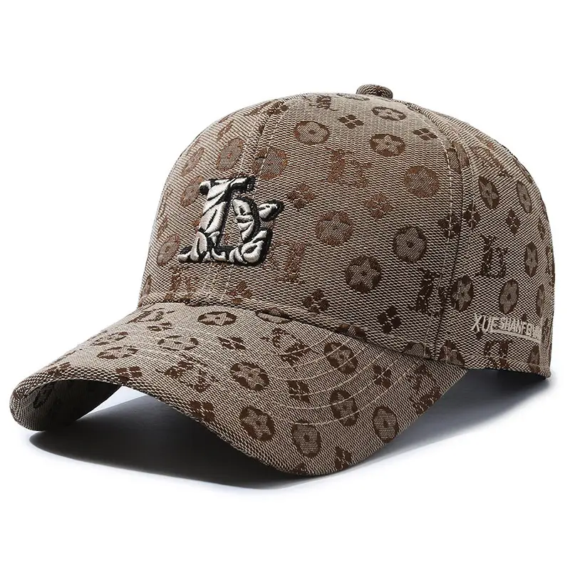 Men's Light Gray Logo Baseball Cap with Embroidered Design