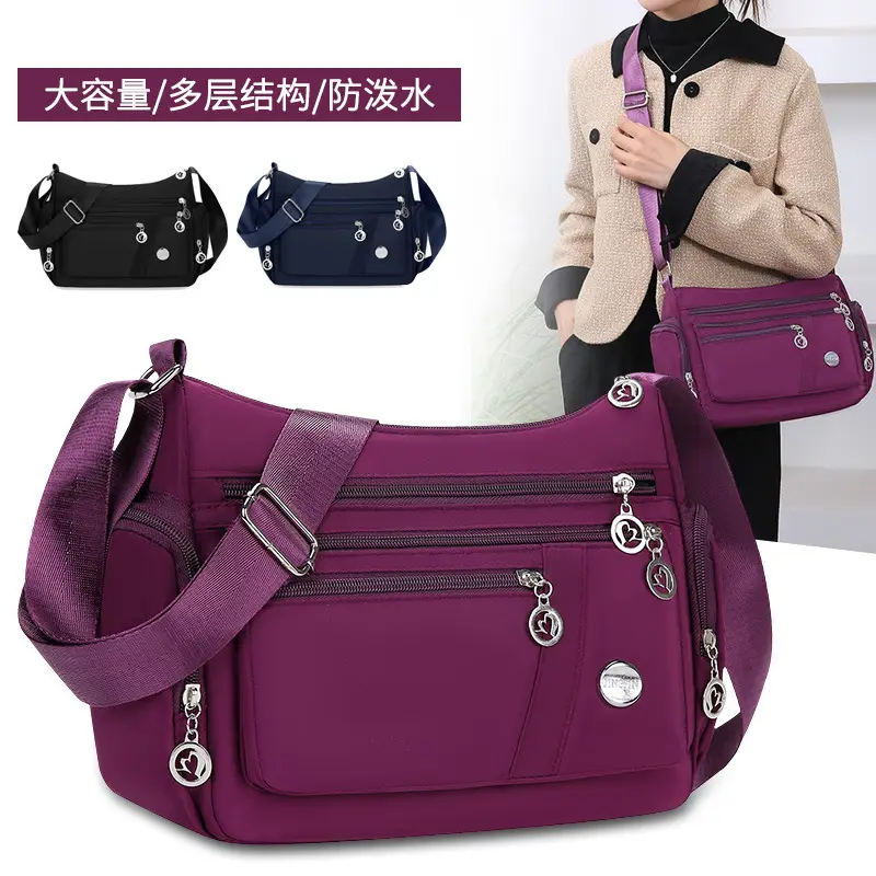 Women's Waterproof Nylon Shoulder Bag Large Capacity Korean Style - Image 4