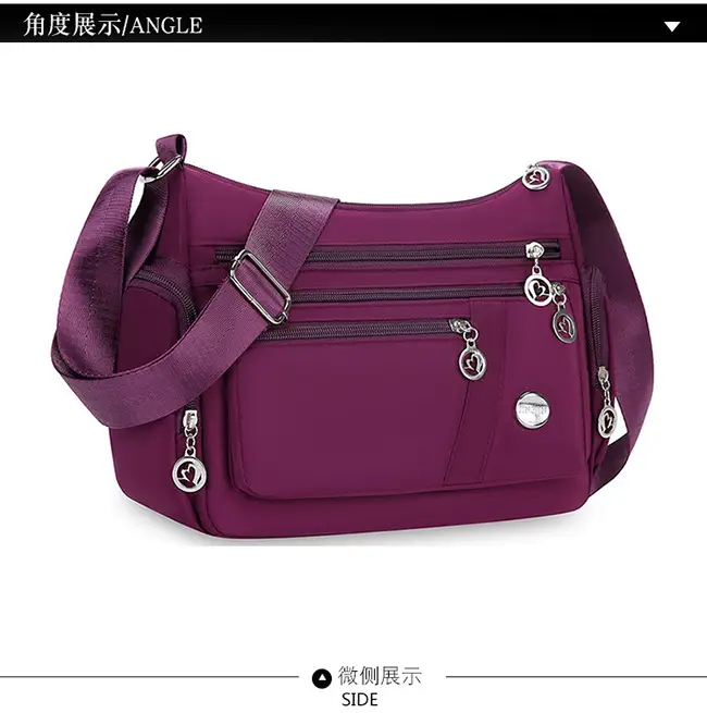 Women's Waterproof Nylon Shoulder Bag Large Capacity Korean Style — feature 24