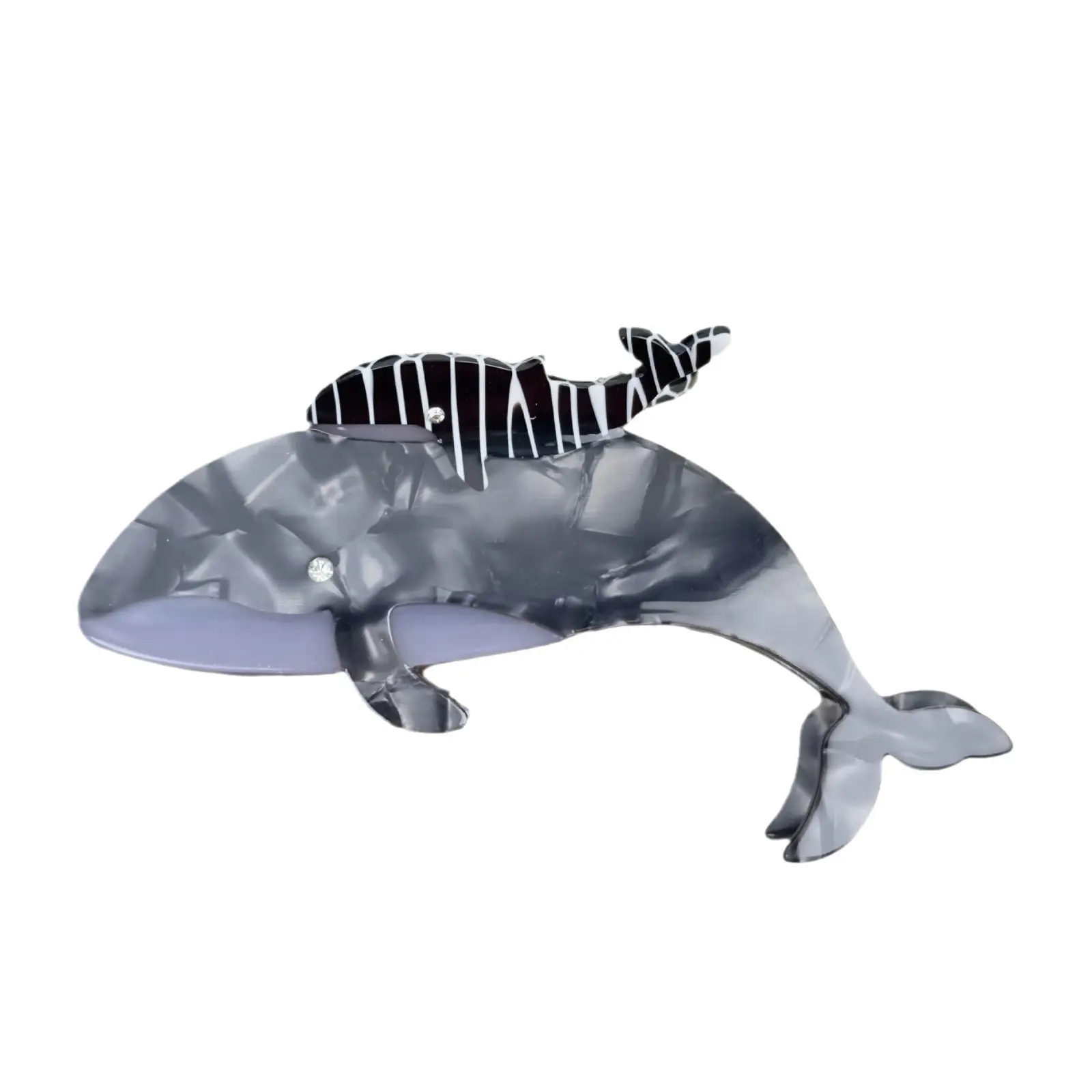 Blue Shark Grip Alternative Personality Acetate Clip