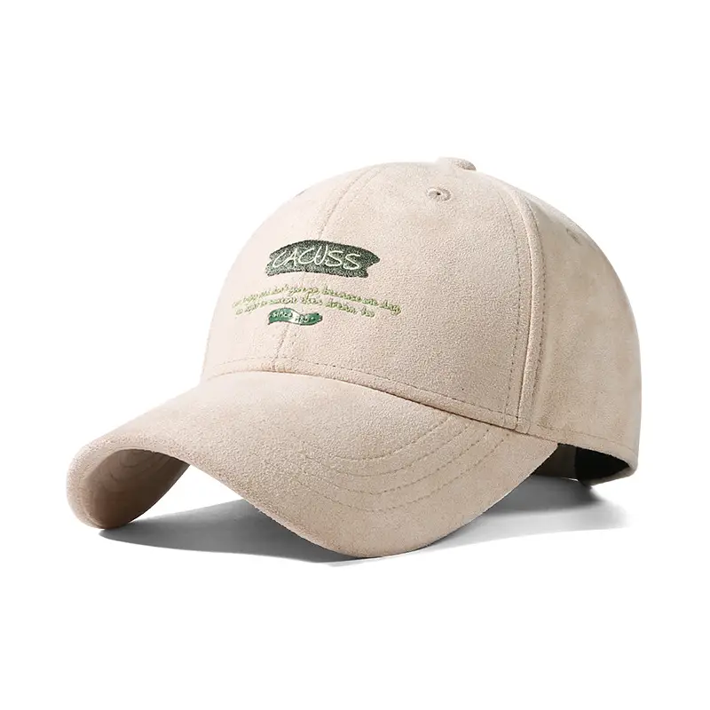 Green Suede Baseball Cap for Women Large Head - Image 7