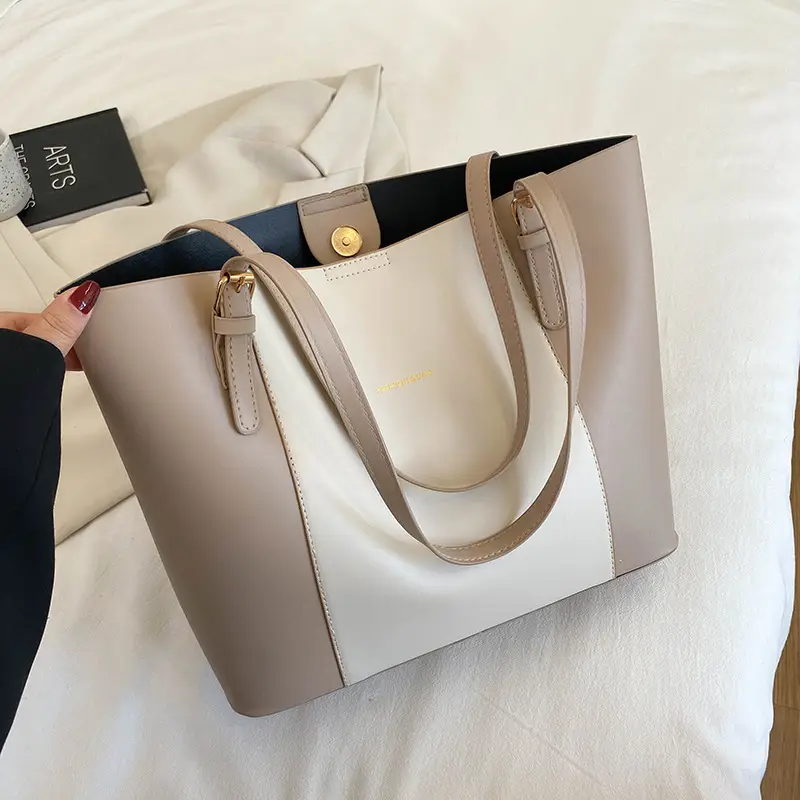 Retro Brown Beige Women's Shoulder Tote Bag 2023 - Image 7