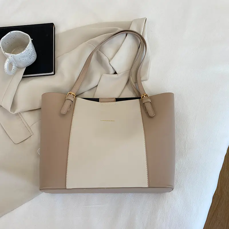 Retro Brown Beige Women's Shoulder Tote Bag 2023 - Image 3