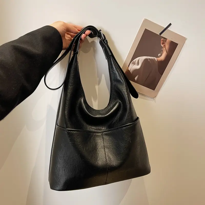 Vintage Brown Leather Shoulder Bag for Women 2024 - Image 5