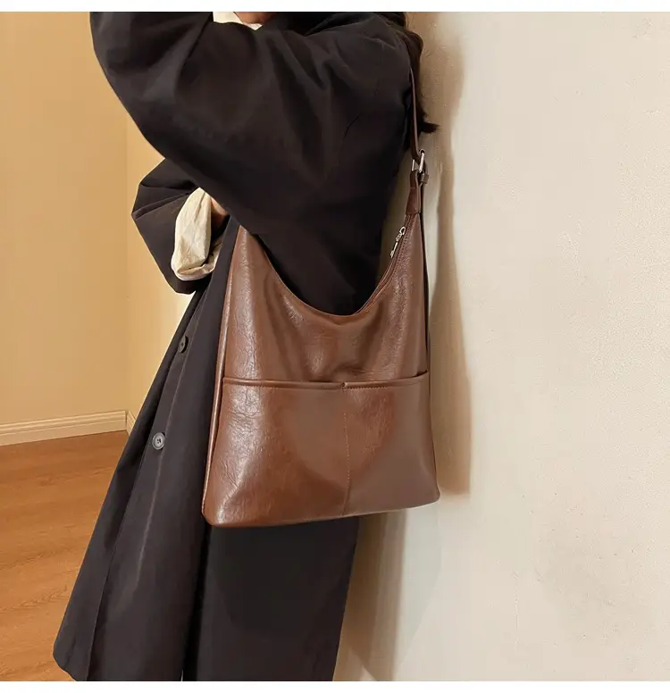 Vintage Brown Leather Shoulder Bag for Women 2024 — feature 11