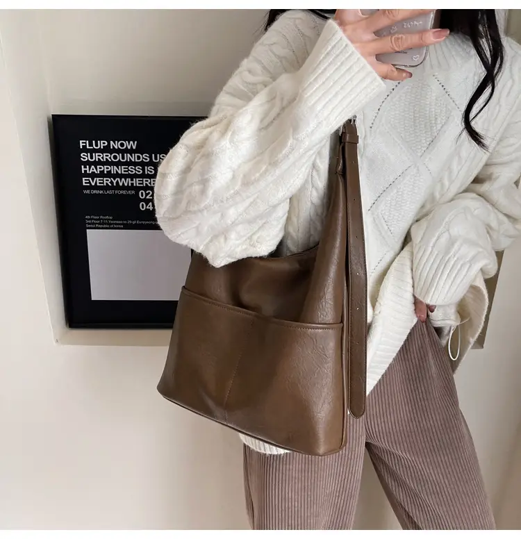Vintage Brown Leather Shoulder Bag for Women 2024 — feature 16
