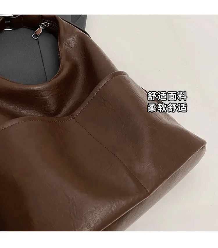 Vintage Brown Leather Shoulder Bag for Women 2024 — feature 3