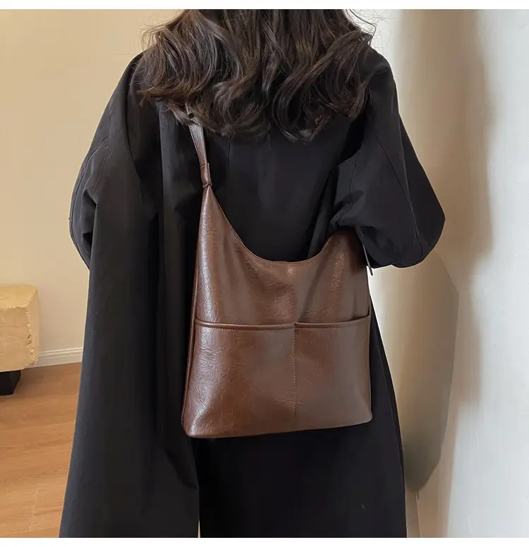 Vintage Brown Leather Shoulder Bag for Women 2024 — feature 9