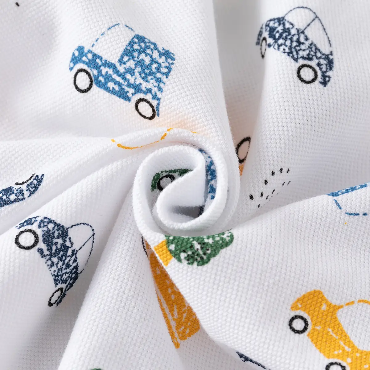 New Boys Printed Polo Shirt White Blue Short Sleeve