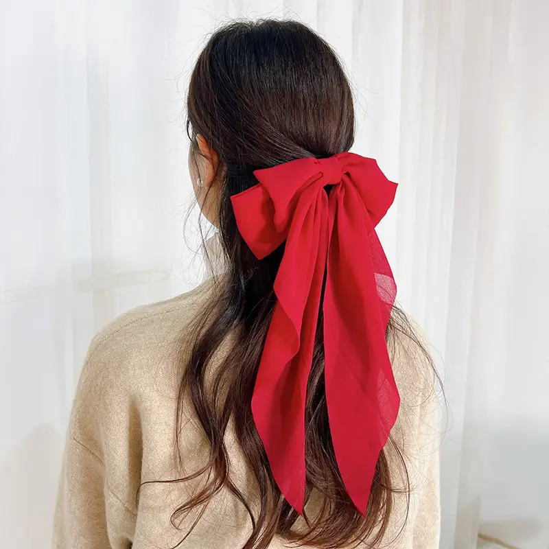Lilac Bow Hairpin for Women with Spring Clip - Image 12
