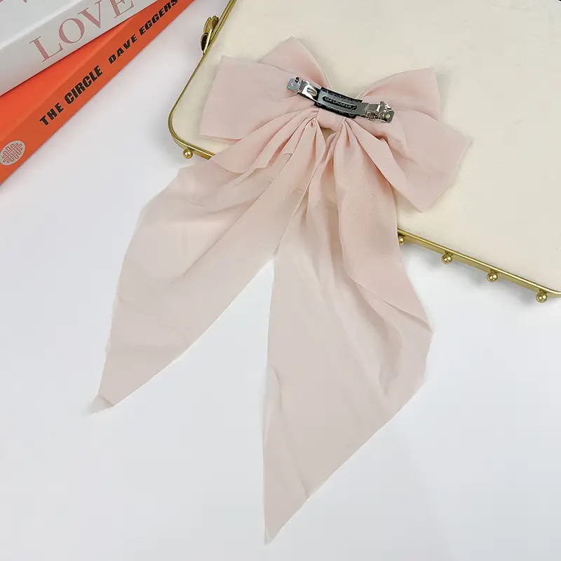 Lilac Bow Hairpin for Women with Spring Clip - Image 13