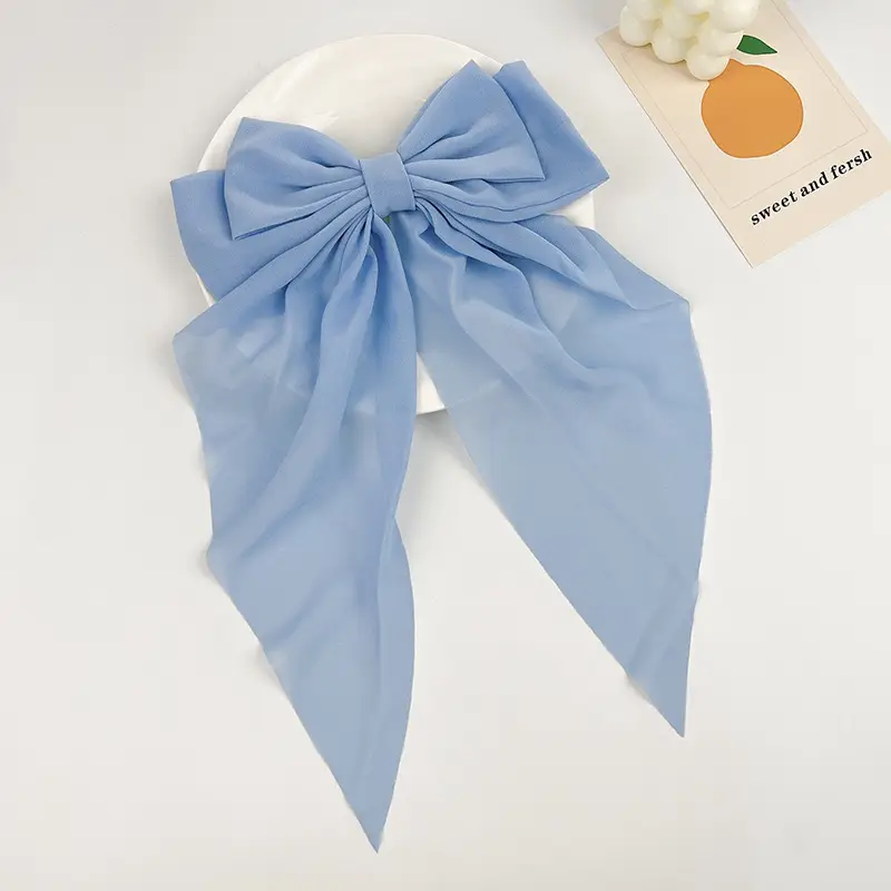 Lilac Bow Hairpin for Women with Spring Clip - Image 5