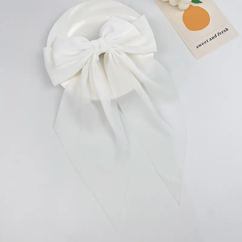 Lilac Bow Hairpin for Women with Spring Clip - Image 3