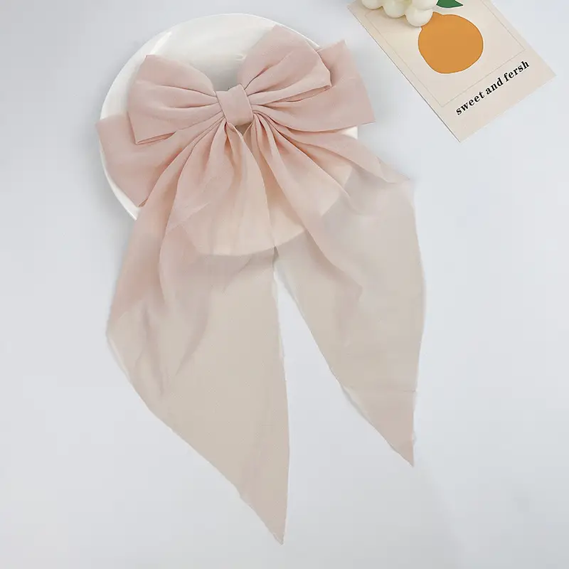Lilac Bow Hairpin for Women with Spring Clip - Image 4