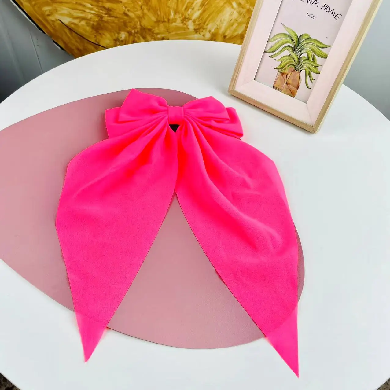 Lilac Bow Hairpin for Women with Spring Clip - Image 9