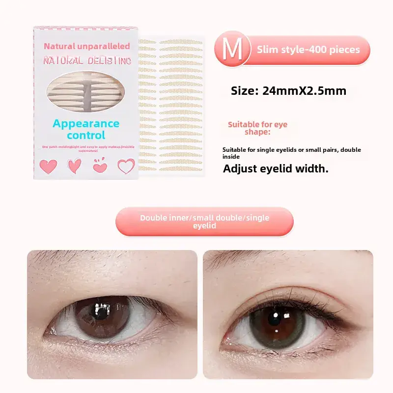 Natural Double Eyelid Stickers 400 Pcs Waterproof Seamless - Image 2