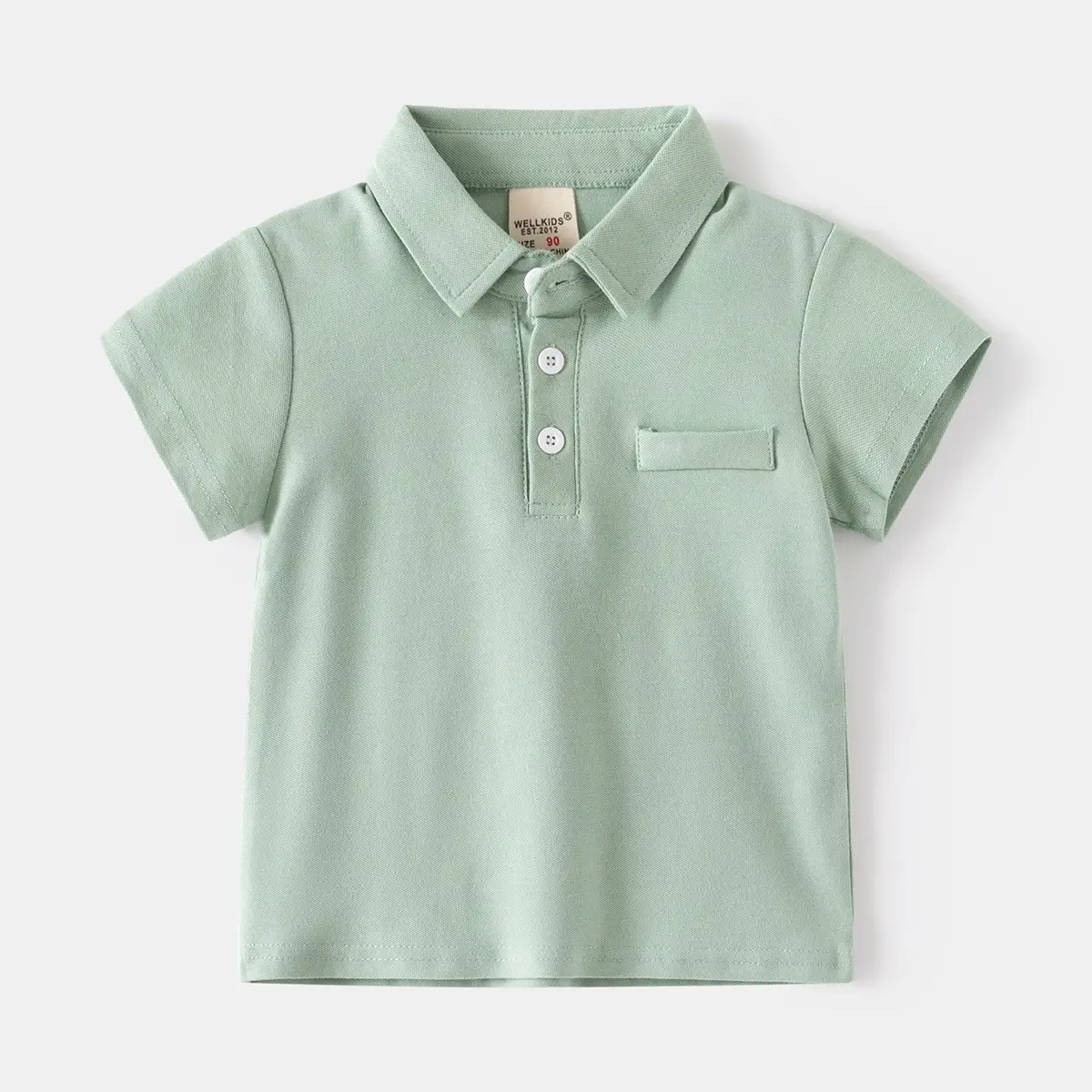 Boys Cotton Polo Shirt White Short Sleeve Summer - Image 6