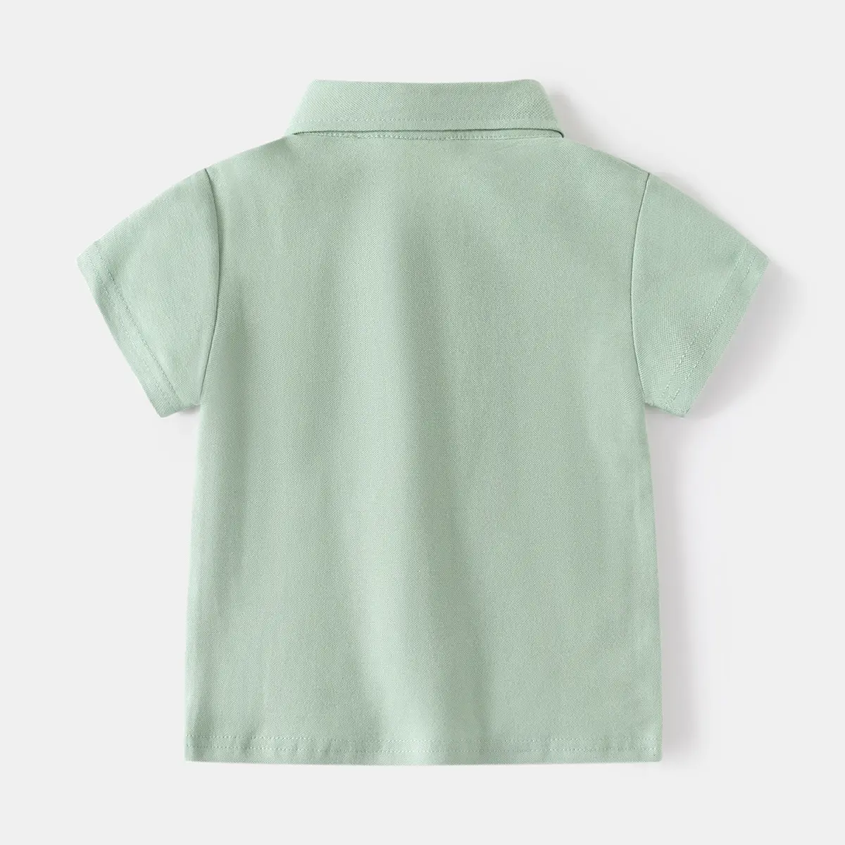 Boys Cotton Polo Shirt White Short Sleeve Summer - Image 7