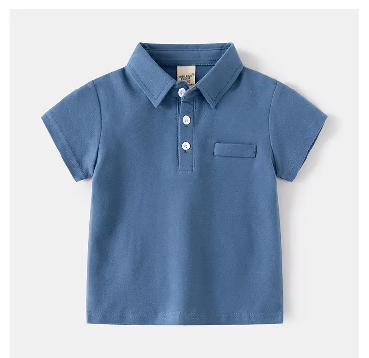 Boys Cotton Polo Shirt White Short Sleeve Summer β feature 11