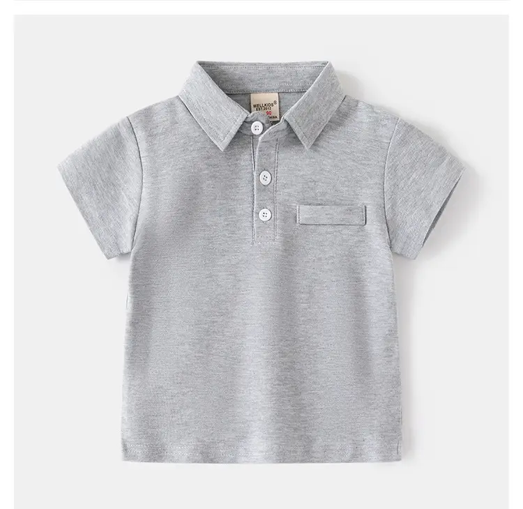 Boys Cotton Polo Shirt White Short Sleeve Summer β feature 12