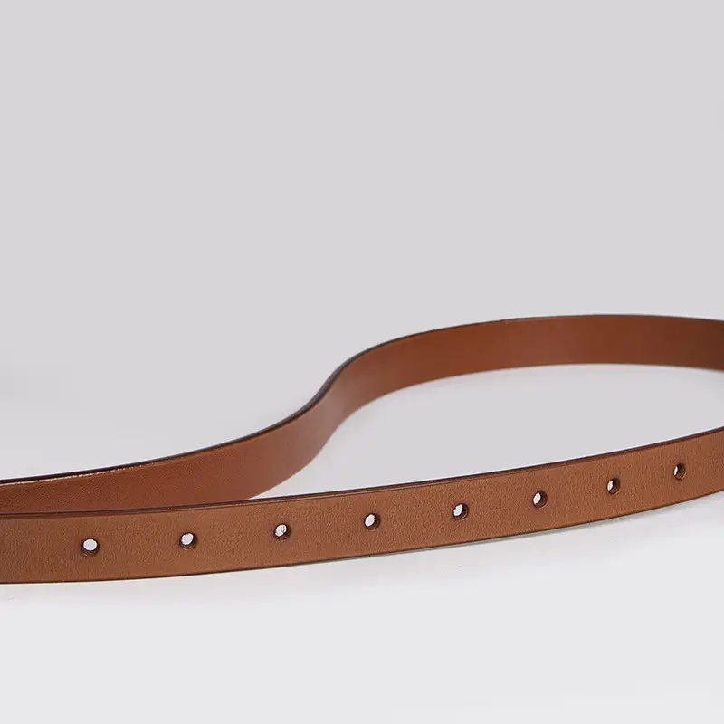 New Women's Black Leather Belt with Horseshoe Buckle — feature 9