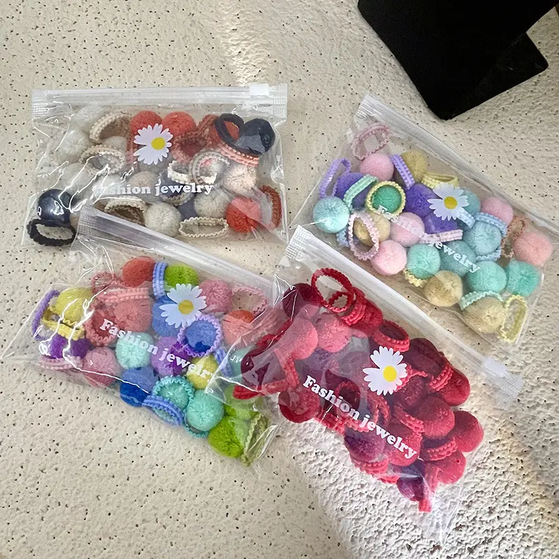 Baby Hair Bands Wool Ball Mini Hair Accessories - Image 7