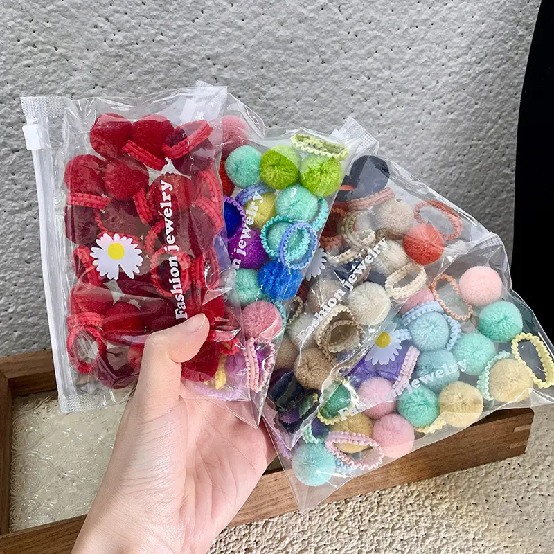 Baby Hair Bands Wool Ball Mini Hair Accessories - Image 8