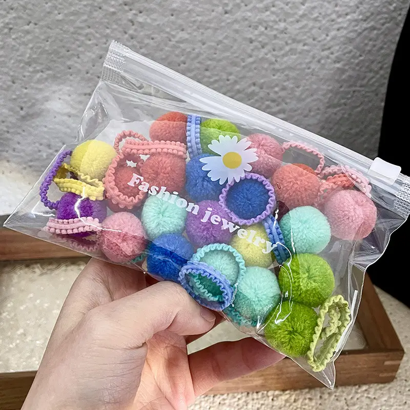 Baby Hair Bands Wool Ball Mini Hair Accessories - Image 2