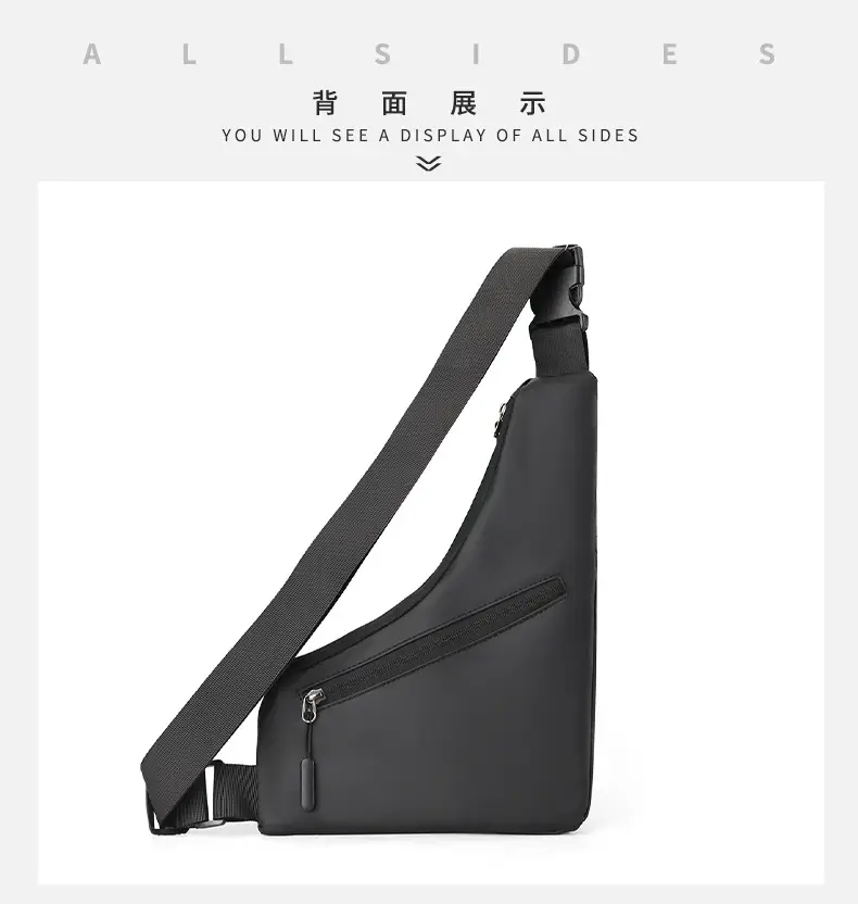 New Men's Black Crossbody Shoulder Bag Lightweight Casual — feature 16