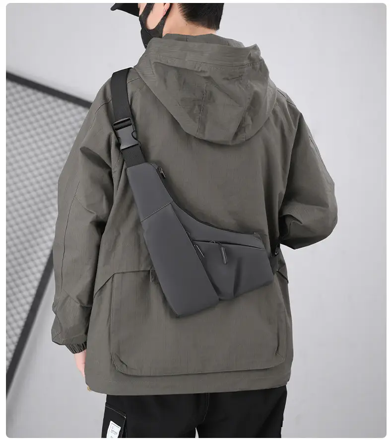 New Men's Black Crossbody Shoulder Bag Lightweight Casual — feature 22