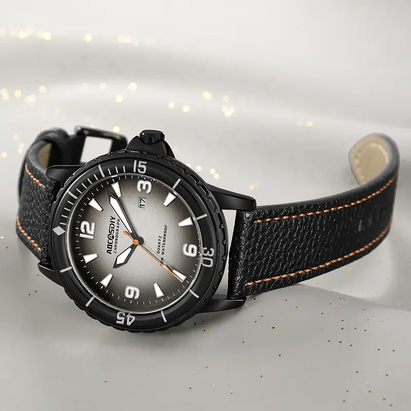 AOCASDIY Men's Quartz Watch Silver Dial Waterproof Large Dial — feature 18