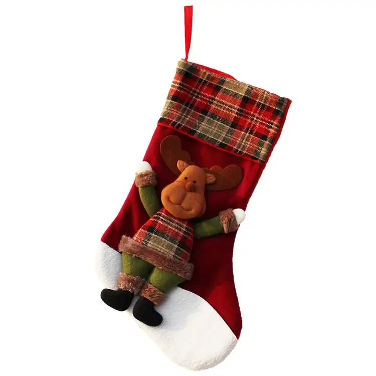 Christmas Stocking with Santa Snowman Design — feature 4