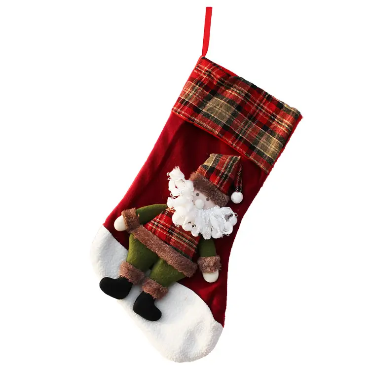 Christmas Stocking with Santa Snowman Design — feature 5
