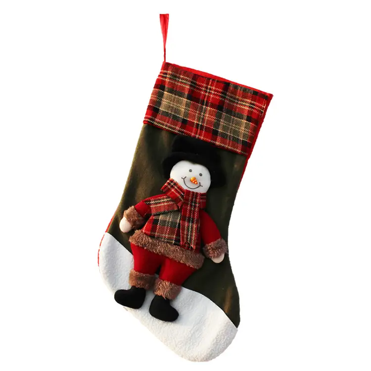 Christmas Stocking with Santa Snowman Design — feature 6