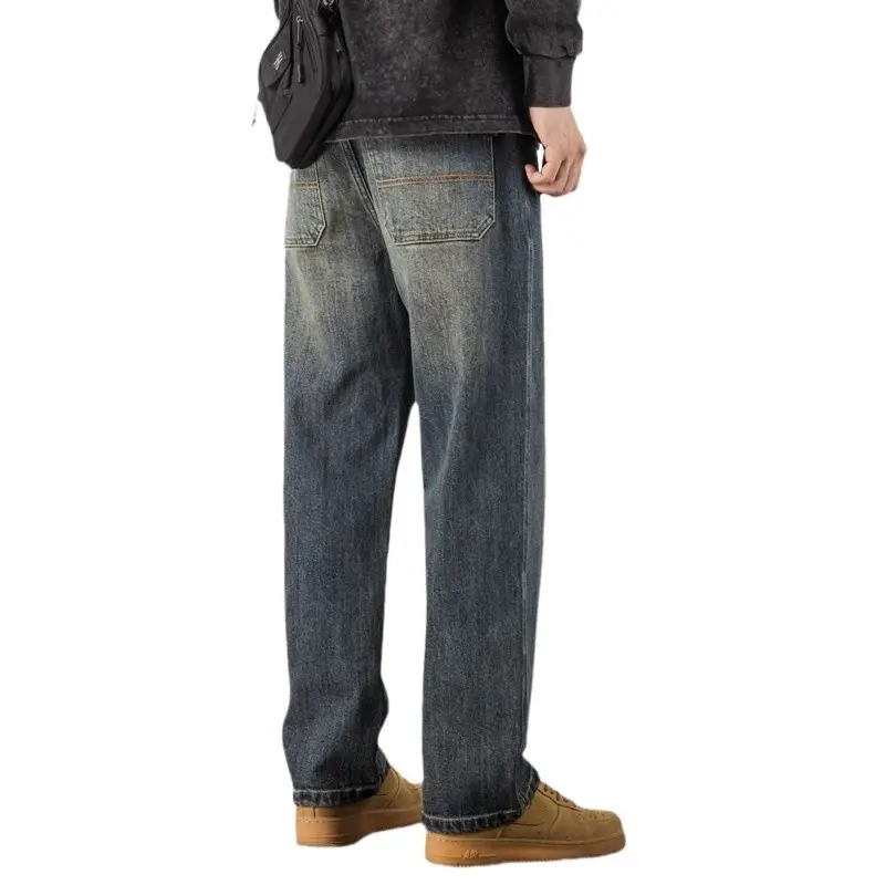 Men's Dark Blue Slim Fit Jeans Casual Wear