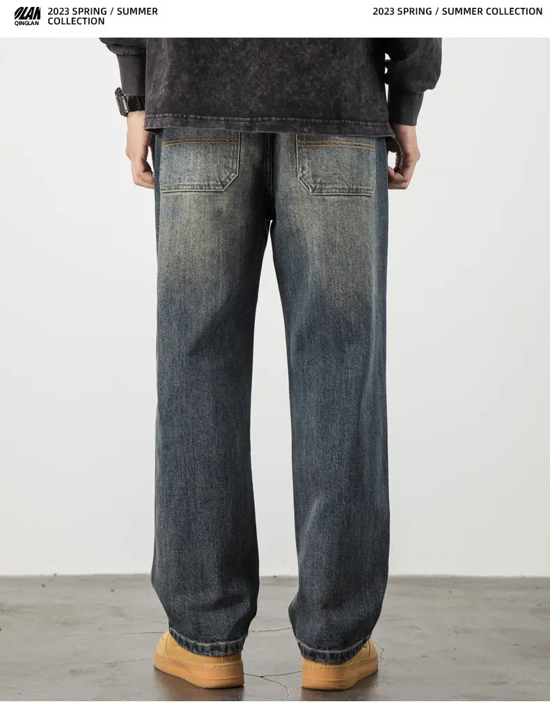 Men's Dark Blue Slim Fit Jeans Casual Wear — feature 10